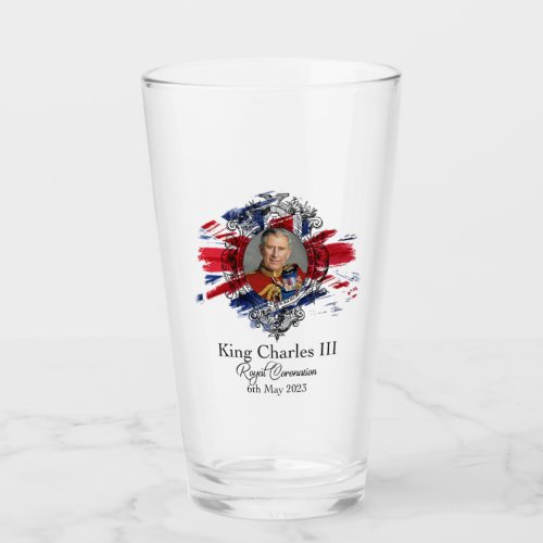 King Charles III Coronation Image Glass  Tumbler