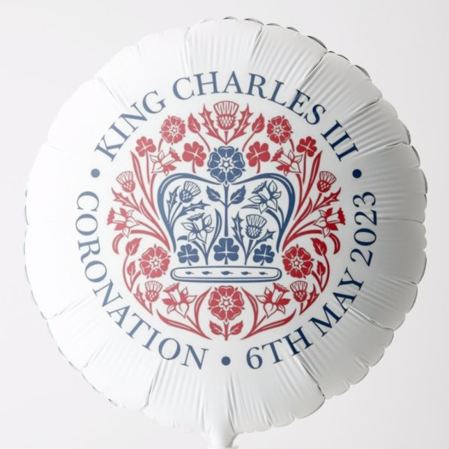 King Charles III Coronation logo Balloon (Front)