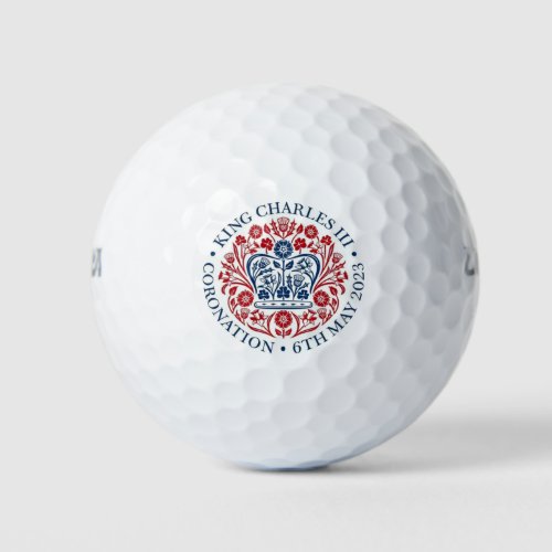 King Charles III Coronation logo Commemorative  Golf Balls
