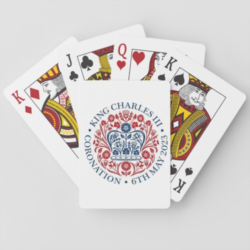 King Charles III Coronation logo Commemorative  Poker Cards