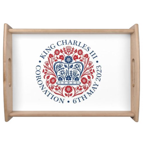King Charles III Coronation logo Commemorative   Serving Tray