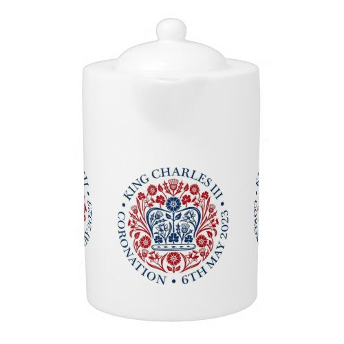 King Charles III Coronation logo Commemorative Teapot
