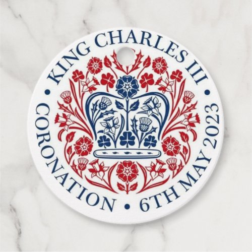 King Charles III Coronation logo Favor Tags