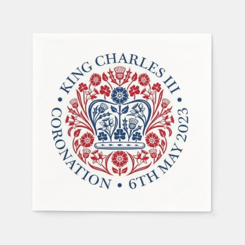 King Charles III Coronation logo   Napkins