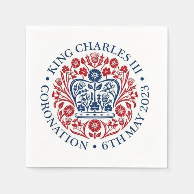 King Charles III Coronation logo   Napkins (Front)