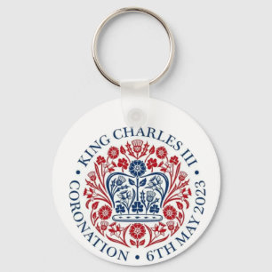 King Charles III Coronation logo on two-sided Keychain