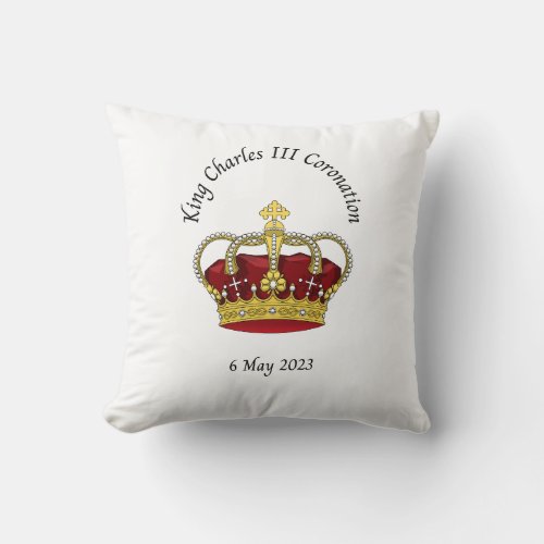 King Charles III Coronation memorial cushion