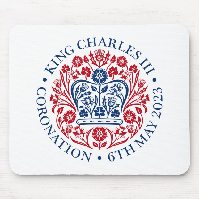 King Charles III Coronation Mouse Pad (Front)