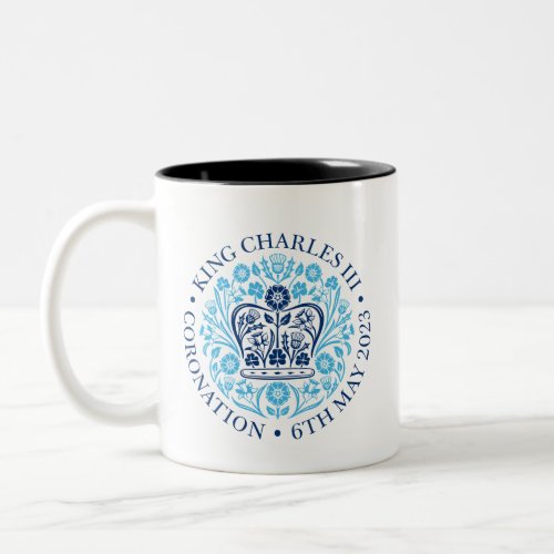 King Charles III Coronation Official design blue Two_Tone Coffee Mug