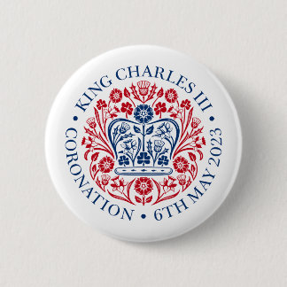 King Charles III coronation official design Button