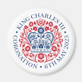 King Charles III coronation official design Magnet