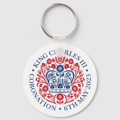 King Charles III Coronation Official Logo Keychain