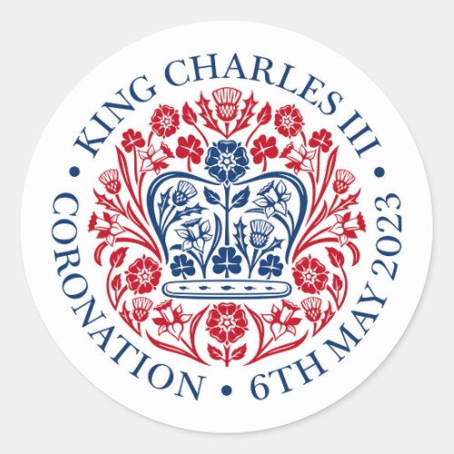 King Charles III Coronation Official Logo Stickers