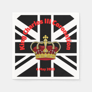 King Charles III Coronation Paper Plate Napkins