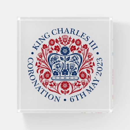 King Charles Iii Coronation Paperweight