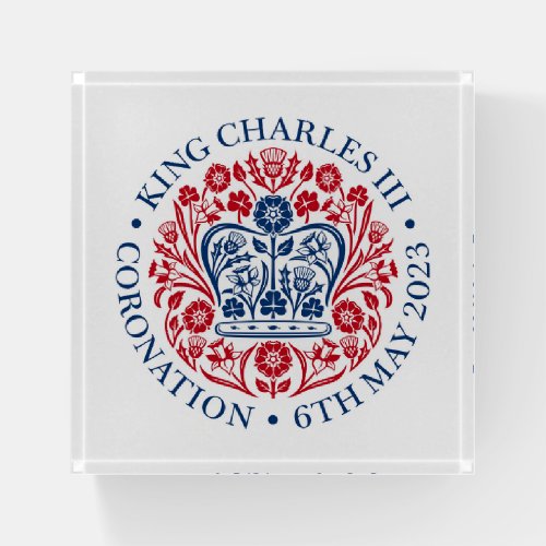 King Charles III Coronation Paperweight