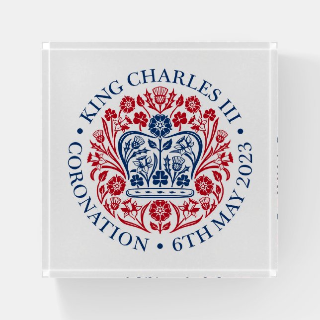 King Charles III Coronation Paperweight (Front)