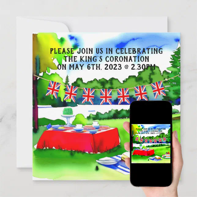 King Charles III Coronation picnic invitation Zazzle