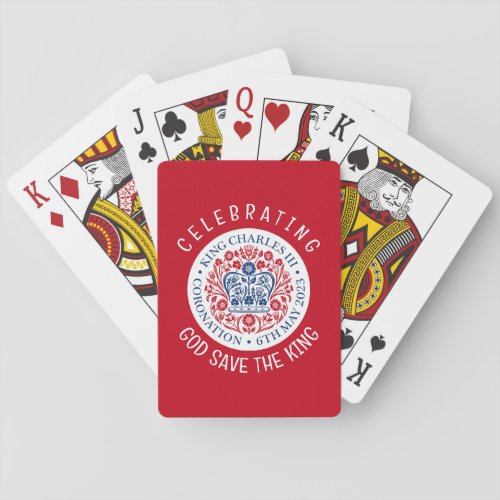 KING CHARLES III Coronation Red Souvenir Poker Cards