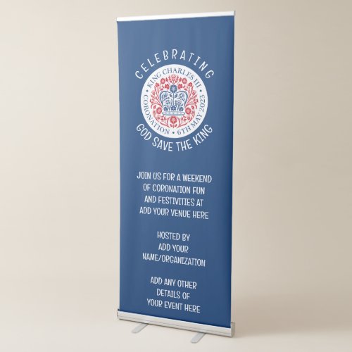 KING CHARLES III Coronation Retractable Banner