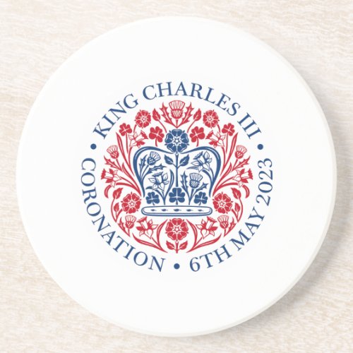 King Charles III Coronation Sandstone Coaster