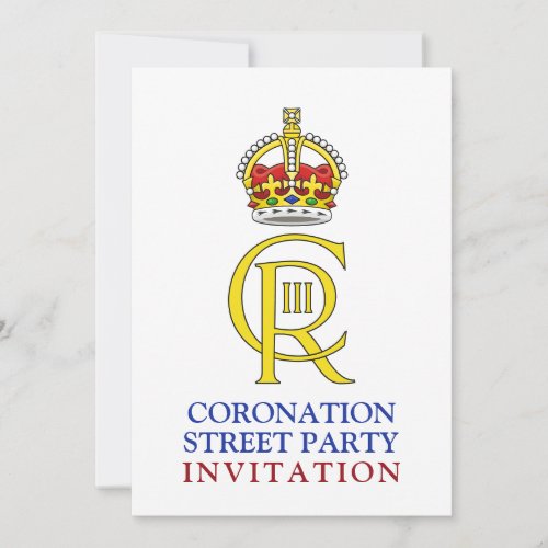 King Charles III Coronation Street Party  Invitation