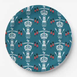 King Charles III Coronation Street Party Paper Plates