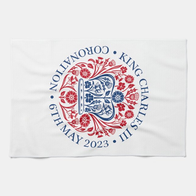 King Charles III Coronation Tea Towel (Horizontal)