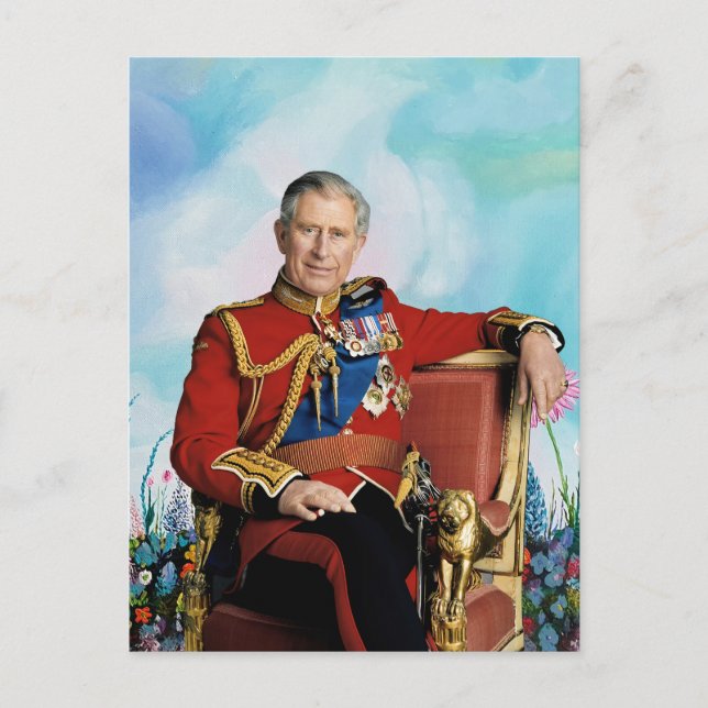 King Charles III in Spring Garden  Postcard (Front)