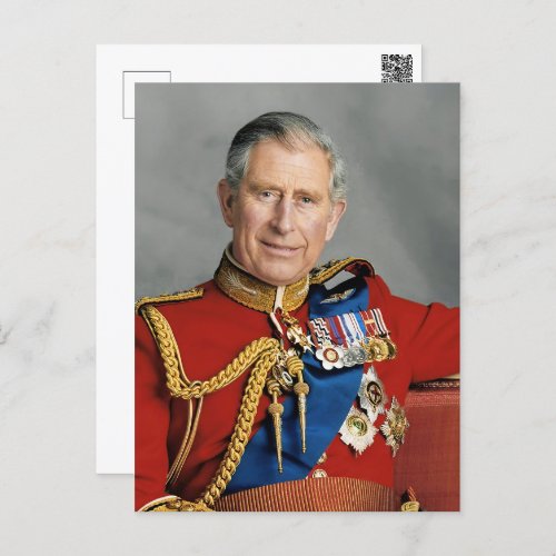 King Charles III Photo Enlargement Postcard