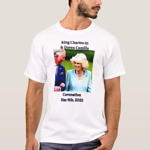 King Charles III  Queen Camilla Coronation T_Shirt