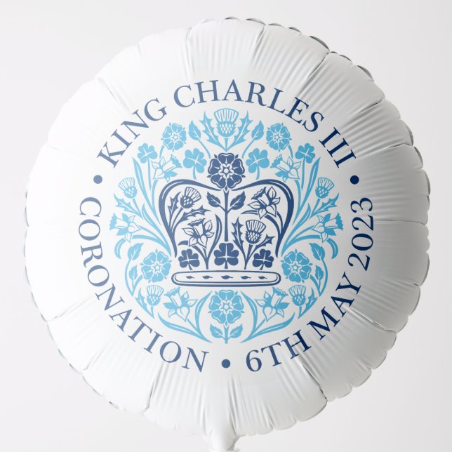 King Charles III Royal Coronation Emblem Logo Balloon (Front)