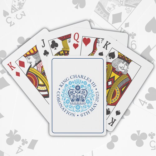 King Charles III Royal Coronation Emblem Souvenir  Poker Cards