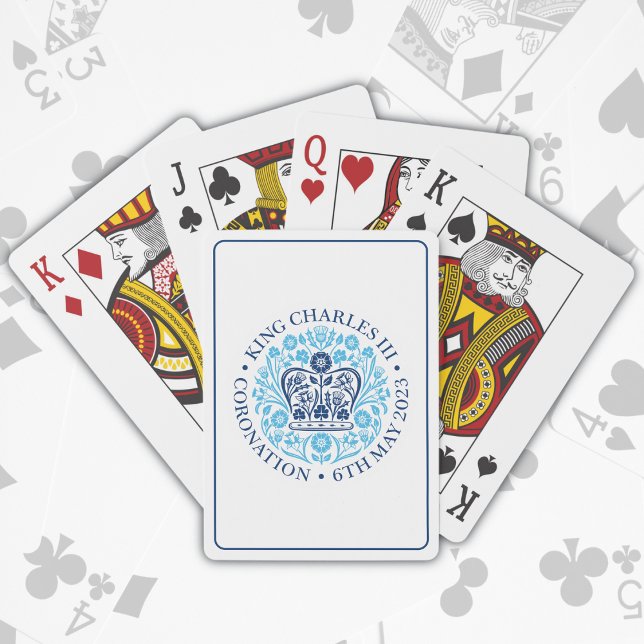 King Charles III Royal Coronation Emblem Souvenir  Poker Cards (Creator Uploaded)