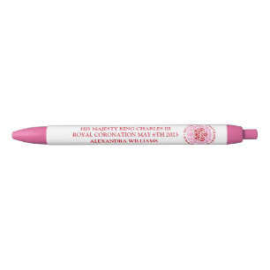 King Charles III Royal Coronation Logo Custom Text Pen