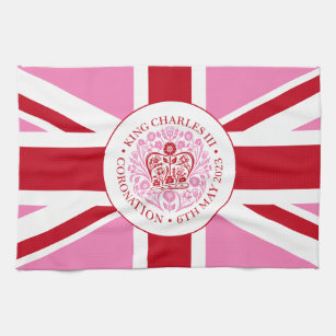 King Charles III Royal Coronation Logo Patriotic Kitchen Towel