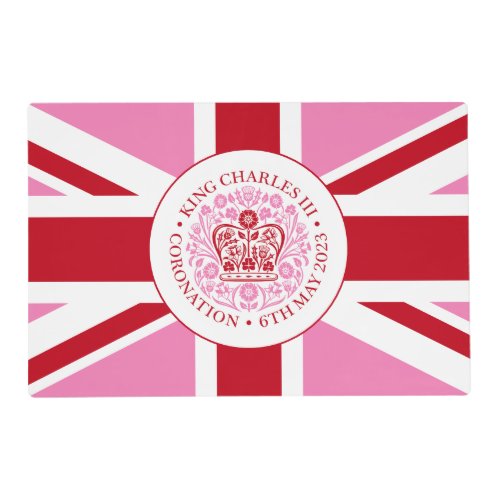 King Charles III Royal Coronation Logo Patriotic Placemat
