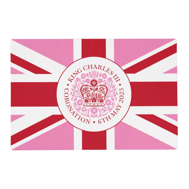 King Charles III Royal Coronation Logo Patriotic Placemat (Front)