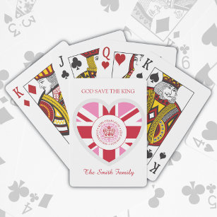King Charles III Royal Coronation Logo Patriotic  Playing Cards