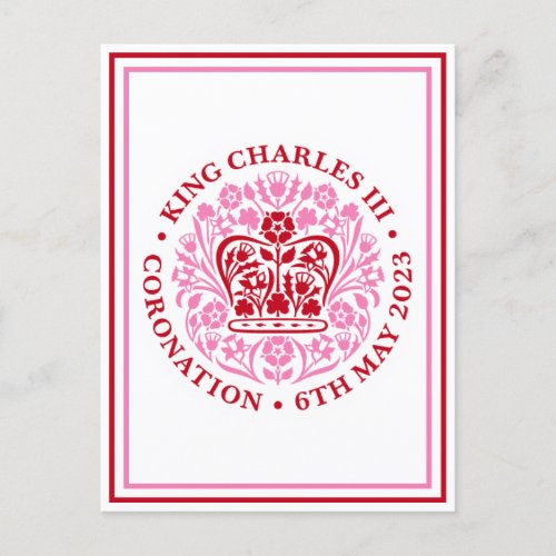 King Charles III Royal Coronation Logo Patriotic  Postcard