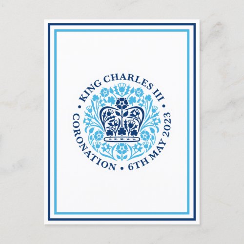 King Charles III Royal Coronation Logo Patriotic  Postcard