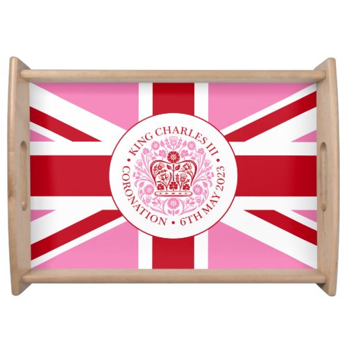 King Charles III Royal Coronation Logo Patriotic Serving Tray