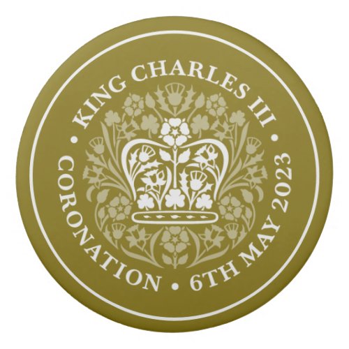 King Charles III Royal UK Coronation Emblem Logo Eraser