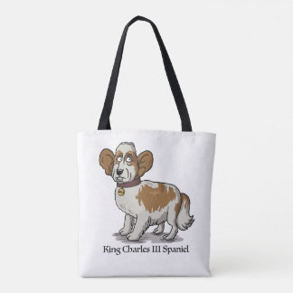 King Charles III Spaniel - Cartoon Tote Bag