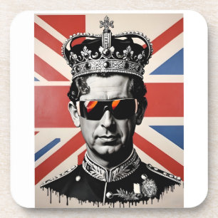 king Charles iii sunglasses coaster union jack