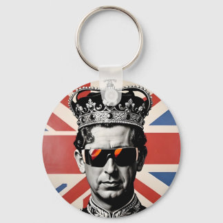 king Charles iii sunglasses union jack Keychain