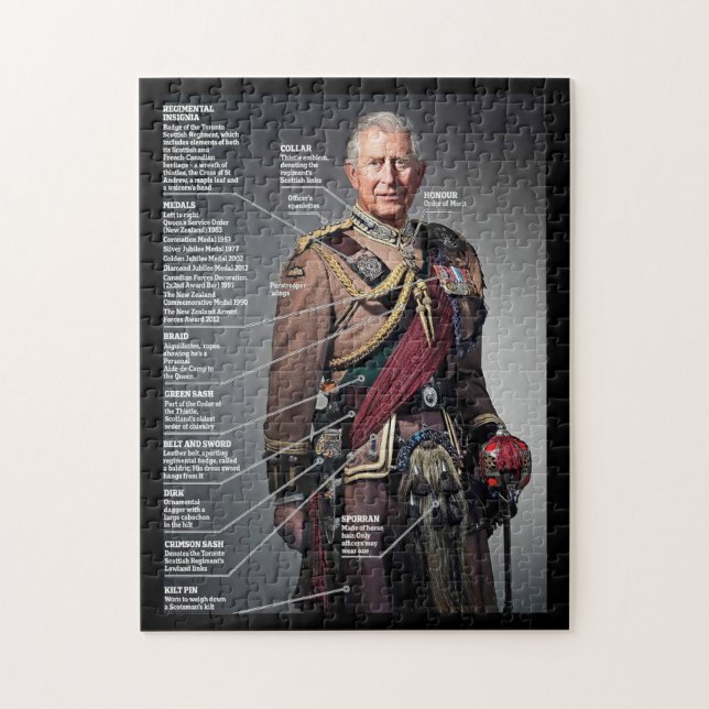 King Charles III Toronto Scottish Regiment Jigsaw Puzzle (Vertical)