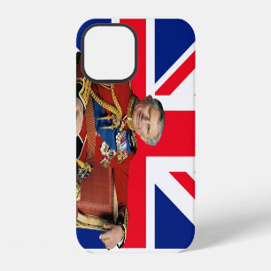 King Charles III with British flag iPhone 12 Case