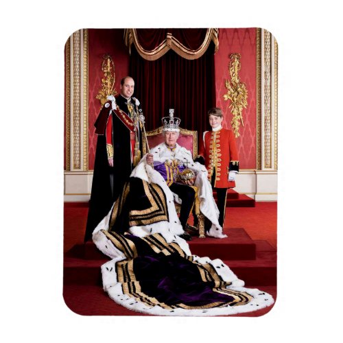 King Charles III with heirs Magnet