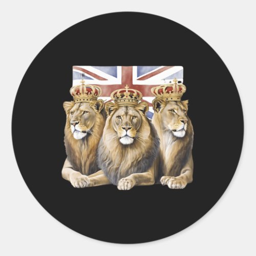 King Charles Lion Royal Crown Family Coronation 20 Classic Round Sticker